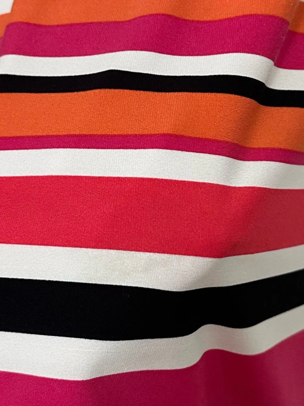 Calvin Klein Colorblock Stripe A-Line Dress | Short Sleeve Stretch | Size M - Picture 4 of 6